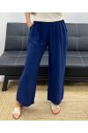 PE2219 PANTALONE 2 TASCHE FLUID NAVY
