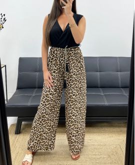 PE2304 PEOPARD MEDIUM BROEK + STROPDAS COMBINATIE