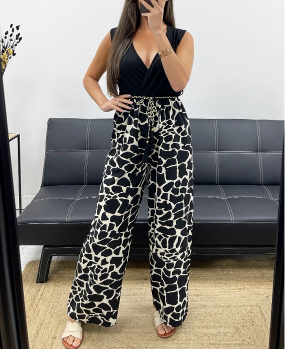 JUMPSUIT HOSE + Krawatte PE2304 GEFLECKT