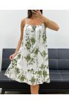 ROBE IMPRIMEE A BRETELLES PE2534 KAKI