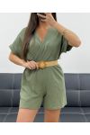 KATOENGAAS COMBINATIE + RIEM AANGEBODEN PE2033 KHAKI