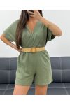 KATOENGAAS COMBINATIE + RIEM AANGEBODEN PE2033 KHAKI