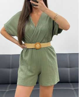 KATOENGAAS COMBINATIE + RIEM AANGEBODEN PE2033 KHAKI