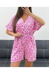COMBINAISON GAZE DE COTON NEON LEO PE2038 LILA