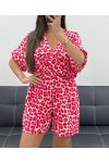 COMBINAISON GAZE DE COTON NEON LEO PE2038 ROUGE