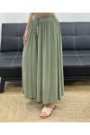 FLOWING WIDE PANTS + TIE PE2487 KHAKI