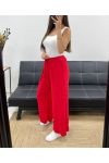 PANTALON A VOLANTS A NOUER PE2057 ROUGE