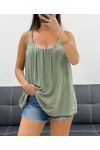 FLUID TOP WITH BRAIDED STRAPS PE1345 KAKI