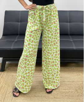 PALAZZO LEO GEKLEURD SS2004 GROEN