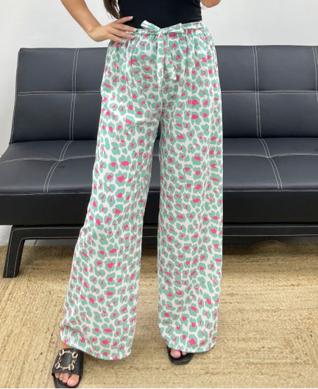 PALAZZO LEO COLORFUL SS2004 PASTEL GREEN