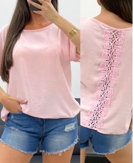 TOP DOS DENTELLE PE1401 ROSE