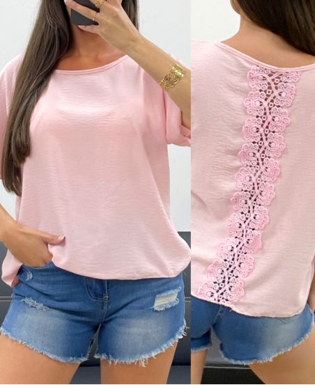 TOP DOS DENTELLE PE1401 ROSE