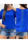TOP DOS DENTELLE PE1401 BLEU ROYAL