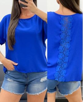 TOP DOS DENTELLE PE1401 BLEU ROYAL