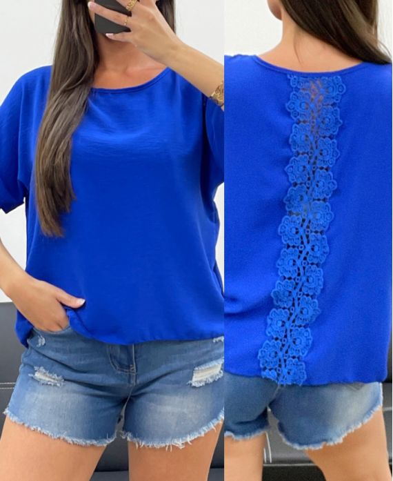 TOP DOS DENTELLE PE1401 BLEU ROYAL