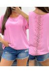 TOP DOS DENTELLE PE1401 ROSE BARBIE