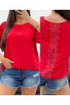 TOP DOS DENTELLE PE1401 ROUGE