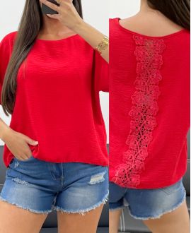 TOP DOS DENTELLE PE1401 ROUGE