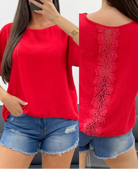 TOP MIT SPITZE HINTEN PE1401 ROT