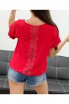 TOP DOS DENTELLE PE1401 ROUGE