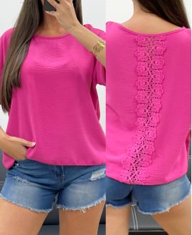 TOP DOS DENTELLE PE1401 FUSHIA