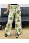 PANTALON PALAZZO FLOWERS PE5298 KAKI