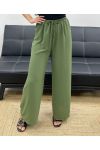 PE0153 WEITE FLIESSENDE HOSE KHAKI