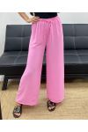 PANTALON FLUIDE LARGE PE0153 ROSE BARBIE