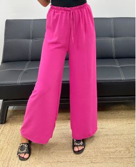 PANTALON FLUIDE LARGE PE0153 FUSHIA