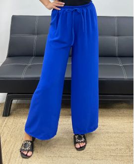 PANTALON FLUIDE LARGE PE0153 BLEU ROYAL