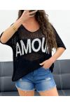 LOVE KNITTED SWEATER LUREX PE0166 BLACK