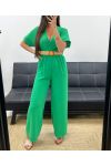 TROUSER + BELT COMBINATION PE2337 GREEN
