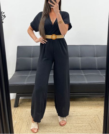 TROUSER + BELT COMBINATION PE2337 BLACK