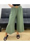 3/4 WIDE PANTS + FREE ADJUSTABLE BELT PE5291 KHAKI