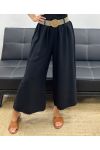3/4 WIDE PANTS + ADJUSTABLE BELT OFFERED PE5291 BLACK
