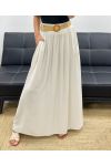 2-POCKET LONG SKIRT + FREE BELT PE5269 BEIGE