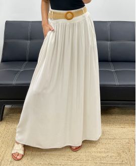 2-POCKET LONG SKIRT + FREE BELT PE5269 BEIGE