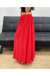 2-POCKET LONG SKIRT + FREE BELT PE5269 RED