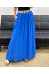 2-POCKET LONG SKIRT + FREE BELT PE5269 ROYAL BLUE