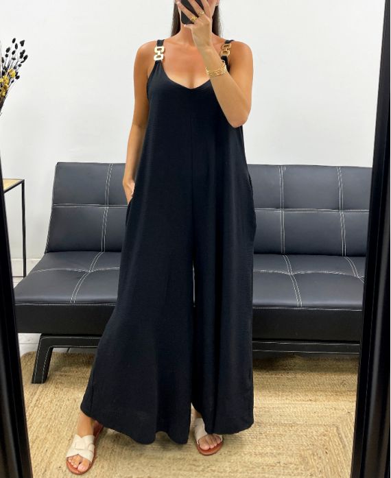 COMBINAISON OVERSIZE 2 POCHES PE5273 NOIR