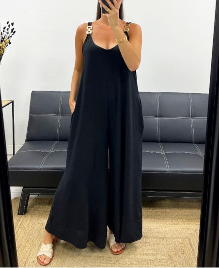 COMBINAISON OVERSIZE 2 POCHES PE5273 NOIR