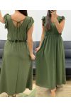 SUKIENKA MAXI Z WIĄZANIEM NA PLECACH PE5282 KHAKI