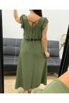 SUKIENKA MAXI Z WIĄZANIEM NA PLECACH PE5282 KHAKI
