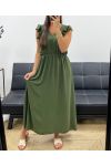SUKIENKA MAXI Z WIĄZANIEM NA PLECACH PE5282 KHAKI