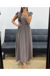 TIE BACK MAXI DRESS PE5282 TAUPE