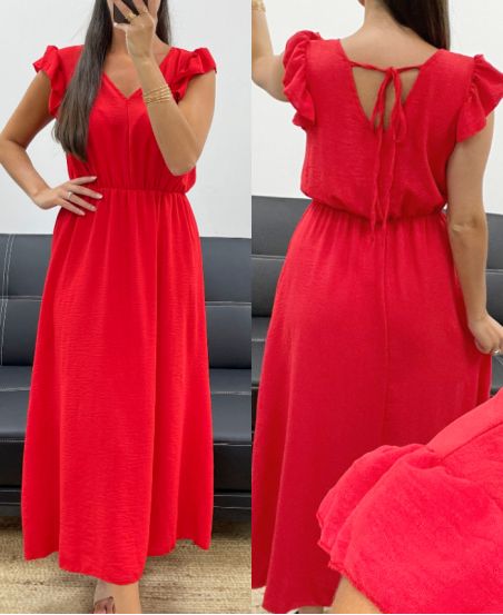 MAXIKLEID MIT SCHNÜRUNG PE5282 ROT