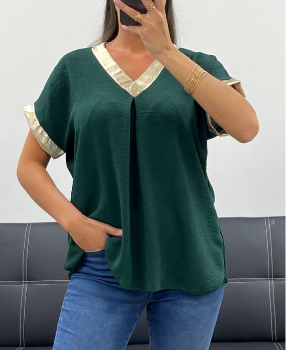 TOP COL V DETAILS GOLD PE5262 VERT