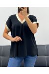 TOP COL V DETAILS GOLD PE5262 NOIR