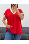 TOP COL V DETAILS GOLD PE5262 ROUGE