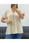 TOP COL V DETAILS GOLD PE5262 BEIGE